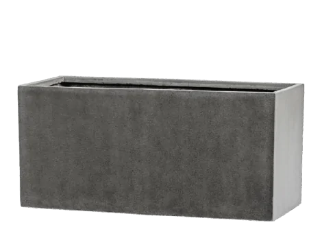 Кашпо TREEZ Effectory — Beton — Низкий прямоугольник — Тёмно-серый бетон