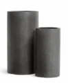 Кашпо TREEZ Effectory — Beton — Высокий цилиндр — Тёмно-серый бетон