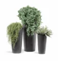 Кашпо TREEZ Effectory — Beton — Высокий конус — Тёмно-серый бетон